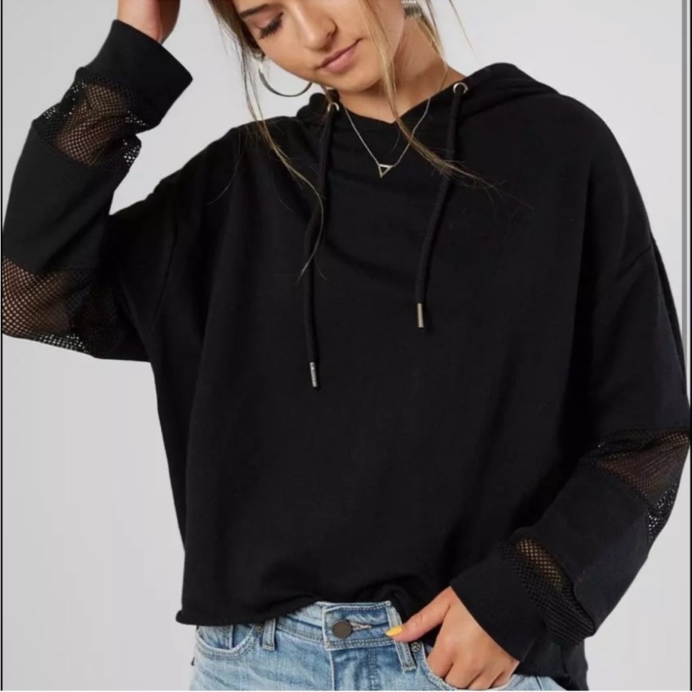 Buckle Fitz Eddi black hoodie mesh inlay size M